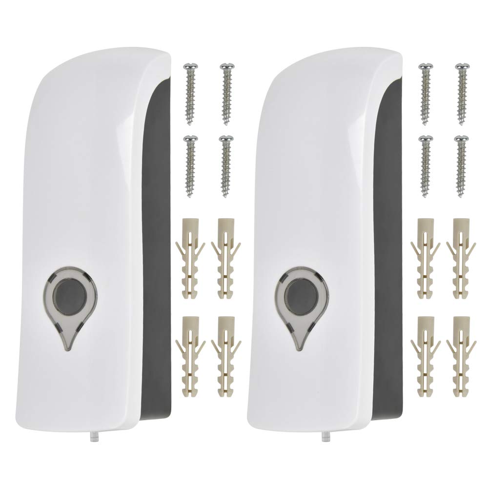 NA 2Pcs Soap Dispenser Wall Mounted, 300ml Manual Singal-head Hand Pump, Wall Mounted Soap Dispenser Pump Bathroom Shower Gel Liquid Shampoo Sanitizer Dispenser Holder, for Hotel, Office, Home