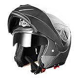 AHR Motorcycle Helmet Dual Visor Modular Flip up