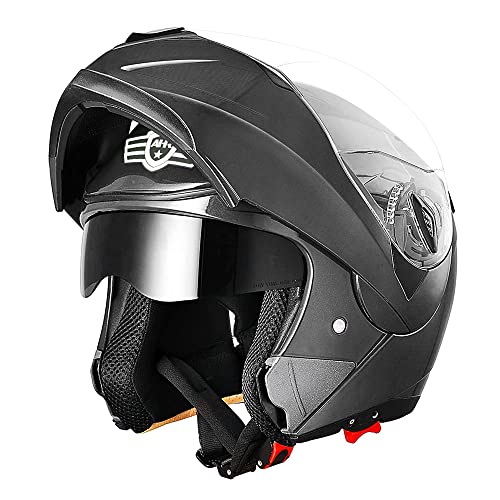 AHR Motorcycle Helmet Dual Visor Modular Flip up