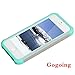 Goging iPhone 5S Case,iPhone 5/SE Case, Luxury Fashion Dual Layer Hybrid Shockproof Case for Apple iPhone 5 5S SE (Teal-Gray)