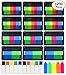 1200 Pieces Sticky Tabs, Page Maker Flags, Wellerly Page Marker Tabs Flags Sticky Notes Pop up Index Book Tape Strip Neon Adhesive Flag Assorted Colors, 15 Sets 5 Sizes