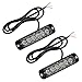 Emergency Light - TOOGOO(R) 2 x 6 LED Car Truck Vehicle Emergency Recovery Flash Strobe Breakdown Light red