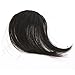 AOERT Straight Air Bang Heat Resistant Kanekalon Synthetic Hair Clip-in Bangs - Three Color Straight Fringe Clip in Bang (1B)
