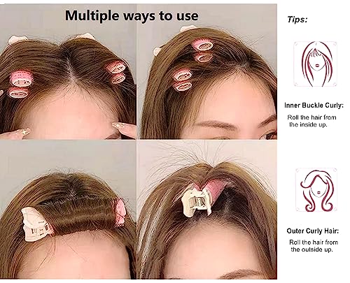 8pcs Hair Volumizing Clips, GetALift Instant Hair Volume Clip, Natural Hair Root Fluffy Clips, Hair Volumizer Clips for Women Girls, Velcro Curly Hair Clips for DIY Hair Styling Tool-Black