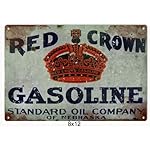 Victory Vintage Signs Red Crown Gasoline Standard Oil Gas Station Reproduction Sign