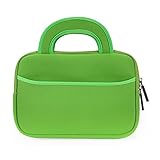 MoKo 7-8 Inch Kid Sleeve for Amazon Tablet, Neoprene Case Bag Fits Fire HD 8, Fire 7 Tablet, Fire 7 Kids Edition 2019/2017, Kindle E-Reader, Kindle Oasis 2017, Boogie Board Jot 8.5 - Green