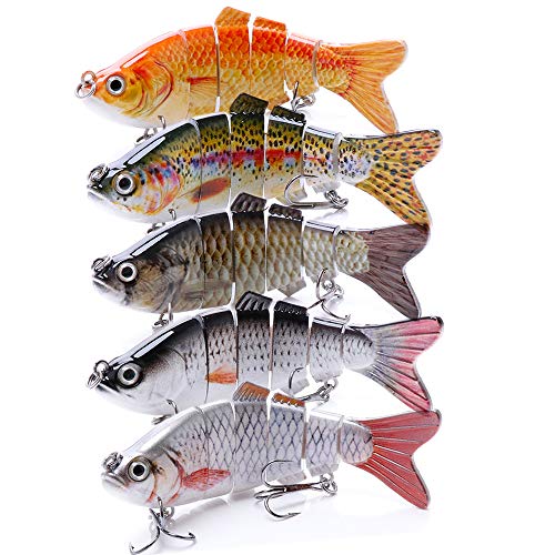 Glide Bait S For Bass Fishing,5X Realistic Trout Lures With Hooks - Slow Sinking For Bass Trout Crappie Walleye Pike Bluegill Salmon Sonore Pour La Peche