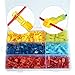 Horloy 240 PCS/120 Pairs T-Tap Wire Terminals Quick Splice Electrical Connectors Self-Stripping and Nylon Fully Insulated Male Spade Disconnect Kit