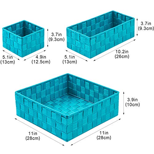 Posprica Woven Storage Box Cube Basket Bin Container Tote Organizer Divider for Drawer,Closet,Shelf, - //medicalbooks.filipinodoctors.org