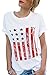 Inorin Womens American Flag T Shirt Graphic Summer Casual Short Sleeve Tee Tops