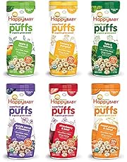 Happy Baby Organics Superfood Puffs, Variety Pack, 2.1 Ounce (Pack of 6)