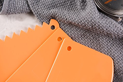 Bakerdream Dough & Bowl Scrapers, Set Of 3 Multipurpose Kitchen Gadgets - Curved Edge & Flat Edge - Thumbnail 2