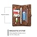 XRPow iPhone 6s Plus Detachable Wallet Case 2In1 Multi-Functional Removable Magnetic Back Cover 11 Card Slots & 3 Cash Pocket Premium Folio Zipper Wallet Case for iPhone 6 Plus /6s Plus 5.5