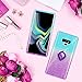 VEGO Galaxy Note 9 Glitter Gradient Case with Ring Holder Kickstand for Women Girls Bling Diamond Rhinestone Sparkly Fasion Shiny Cute Protective Case for Samsung Galaxy Note 9 (Teal Purple)
