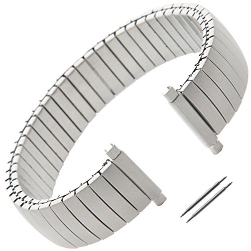 Gilden Gents Expansion 16-20mm Extra-Long Matte Stainless Steel Watch Band 500-SL