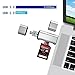 QERY 3-in-1 USB 3.0 Memory Card Reader, SD/Micro SD Card Reader With Standard USB Type C Male/ USB Male & Micro USB Male Connector For Smartphones/Tablets With OTG Function