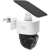 Augstci Gutter Mount for Eufy SoloCam S340/E30/E42 and 4G LTE Cam S330 | No-drill bracket elevates eufy solar cam for wider view &amp; more direct sunlight, fits K-Style, Box &amp; Fascia gutters