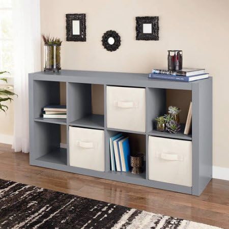 Horizontal or vertical 8 Cube Multiple Storage Organizer in Gray