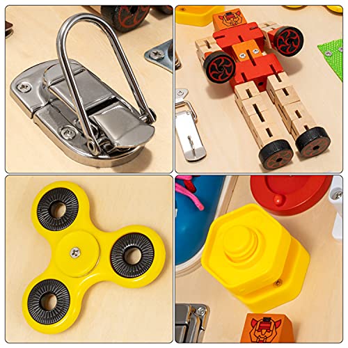 NILUTO Montessori Busy Board for 1 2 3 4 Years Old, for Toddlers Kids Learn to Dress Toys 20in