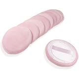 10pcs Powder Puff Cotton Cosmetic Powder Makeup Puffs Pads Makeup with Ribbon Face Powder Puffs for Loose and Foundation 3.15