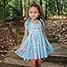 Flofallzique Summer Little Girls Dress Vintage Floral Toddler Birthday Party Easter Sundress Baby Clothes
