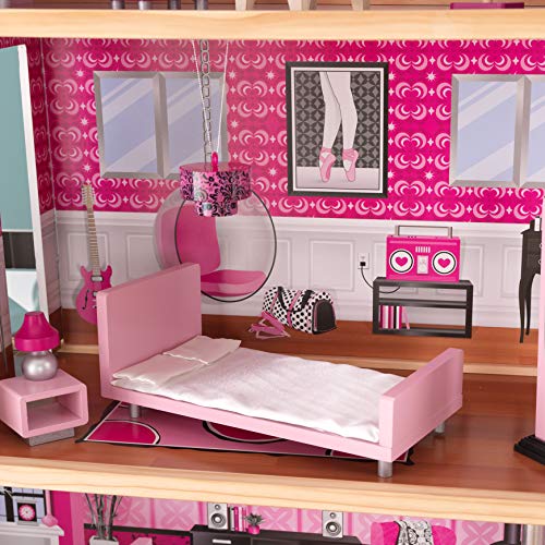 KidKraft 65826 Möbeln und Zubehör mit Licht-und Soundeffekten Sparkle Mansion Puppenhaus aus Holz, Rosa, 36 Monate - 8… – Bild 5