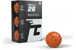 BOOMA Pickleball Indoor Balls | USAPA Approved for Tournament and Competitions | 26 Precise Round Holes | Premium Quality | P