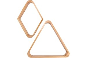 TAMOSH Wooden Billiard Ball Rack Billiard 8-Ball Triple-cornered Rack and 9-Ball Diamond Billiard Rack for Billiard