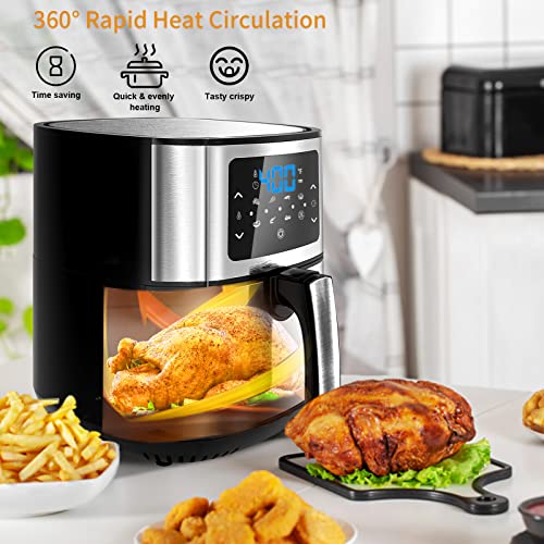Air Fryer, BLUE STONE 8 in 1 Electric Hot Air Fryer with LCD Touch
