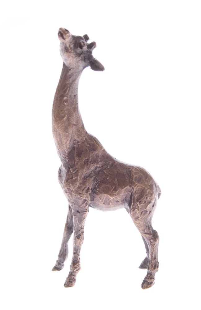 Butler & Peach - Solid Bronze Miniature Giraffe