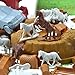 Sunny Days Entertainment Horse Farm Bucket – 71 Assorted Horses Toy Play Set for Kids, Boys and Girls, Plastic Cake Toppers Figures with Storage Container