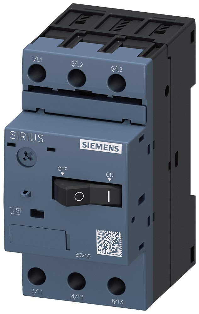 Siemens 3RV1011-1FA10 Circuit-Breaker for Motor Protection, White, Size S00