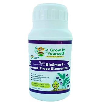 Homecrop BioSmart Nano Trace Liquid Plant Fertilizer (Fe, Zn, Mg, Mn, Mo, Boron) | Plant Micro Nutrient Booster - 250 ml