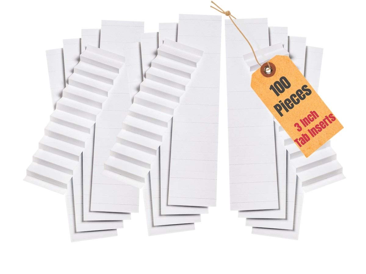 Photo 1 of 1InTheOffice Hanging Folder Tab Inserts, 3-1/2", 100/Pack (3")