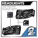 AM Autoparts Headlight Assembly Set Headlights Driver & Passenger Side Compatible with 2006-2008 Dodge Ram 1500 2006-2009 Ram 2500 Ram 3500 CH2502180 CH2503180