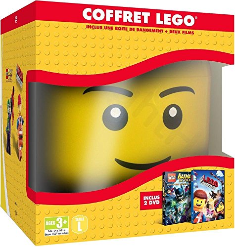 La Grande Aventure Lego + Lego Batman : Le Film - Tête De Rangement Lego