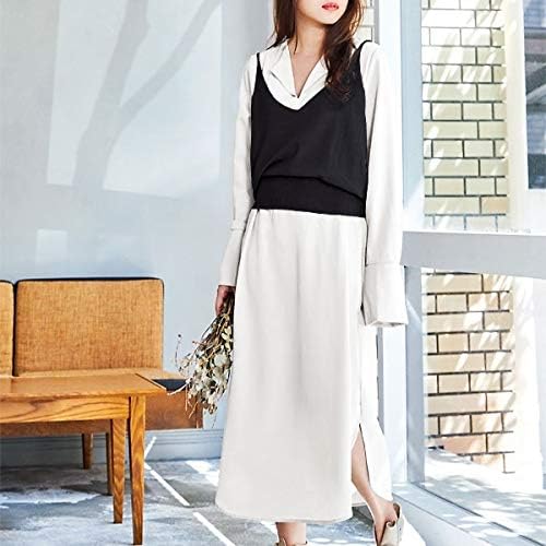 Amazon イズントシー 2点set シャツワンピース ニットビスチェ 725e アイボリー フリー ワンピース チュニック 通販