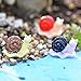 MagiDeal 10Pcs Miniature Dollhouse Bonsai DIY Craft Fairy Garden Glass Vase Snail Decor