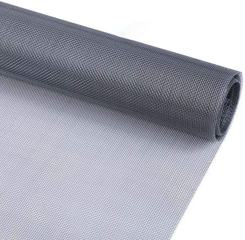 Window Screen Mesh, Confined Indoor Insect Fly Bug Screen Curtain, Fiberglass Screen Replacement Mesh for DIY Projects,Gray,1.2x10m