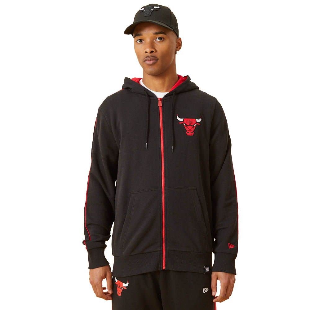 New Era Men's Chicago Bulls Hooded Sweatshirt, Blkfdr, XS UK
