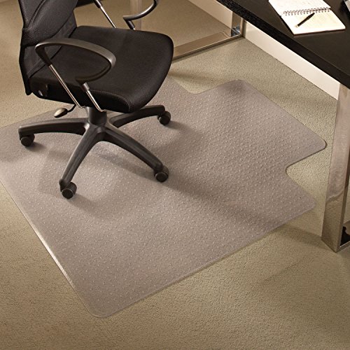 Chair Mat for Carpet- Medium Pile, 46" x 60" Rectangle with Lip, Clear Vinyl Be…