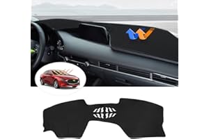 Autorder Dashboard Cover Mat for Mazda 3 2019-2025 Accessories Dash Cover Flannel Dash Mat Sunshade Glare UV Rays Protector (Without HUD)