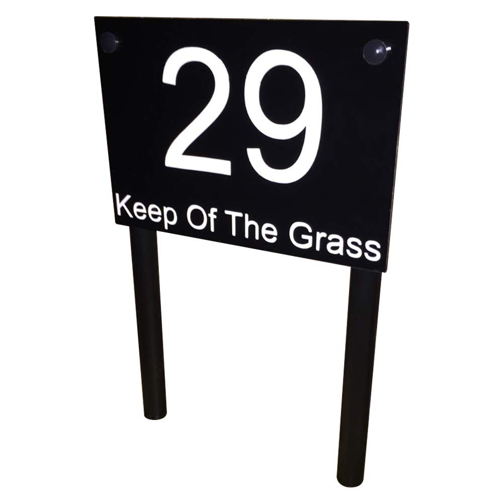 Buy FREESTANDING MODERN HOUSE SIGN DOOR NUMBER ADDRESS PLAQUE GROUND