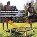 EasyGo Products VeeBall Volleyball Spike Game - Includes (3) Balls, Net, Pump & Carry Bag - Exciting Fast Paced Outdoor Lawn Game - Perfect for Beach, Backyard, Tailgate - Fun for Kids Adults Family