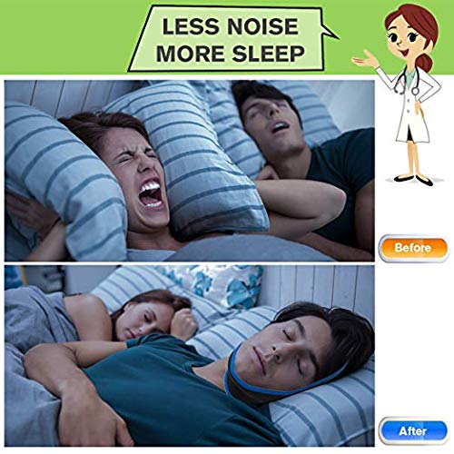 Luckymore Anti Snoring Chin Strap Ajustable Stop Snoring Solution for Men and Women, Anti Snoring Devices Snore Stopper Chin Straps Sleep AIDS for Snoring Sleeping Mouth Breather
