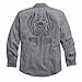 Harley-Davidson Men's Skull & Dagger Striped Long Sleeve Woven Shirt 96082-16VM