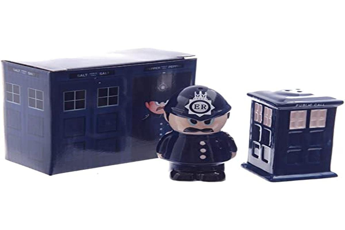 Puckator Policeman & Police Box Ceramic Salt & Pepper Set