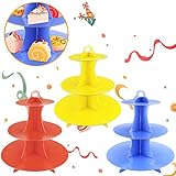 Faxco 3 Pack 3-Tier Colorful Round Cardboard Cup