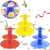 Faxco 3 Pack 3-Tier Colorful Round Cardboard Cup