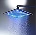 Aquafaucet 10 Inch Square Stainless Steel Showerhead with Led,oil Rubbed Bronze